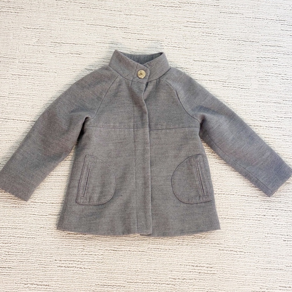 TAHARI Toddler Girls 4T Gray Peacoat Jacket Classic Cozy Church Special Events